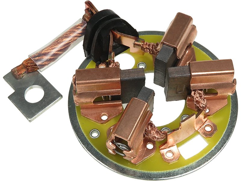 Starter motor brush holder