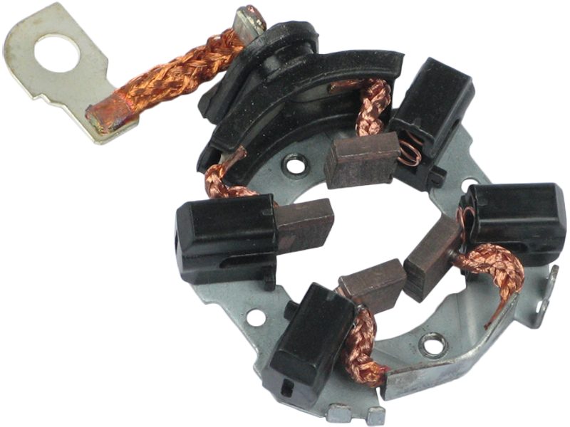 Starter motor brush holder