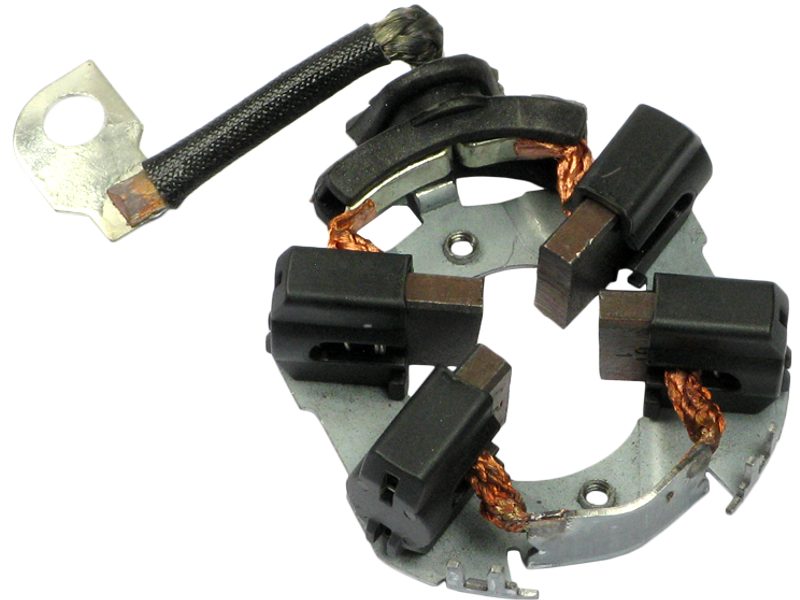 Starter motor brush holder