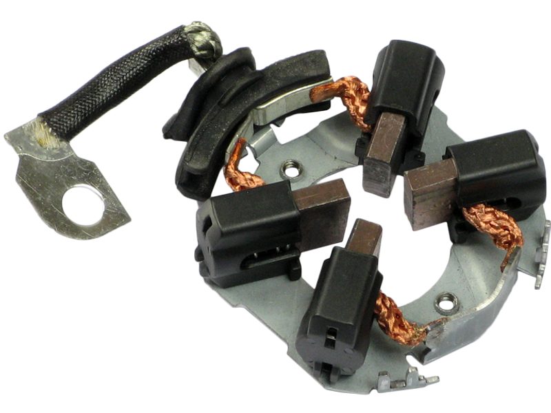 Starter motor brush holder