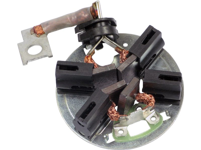 Starter motor brush holder