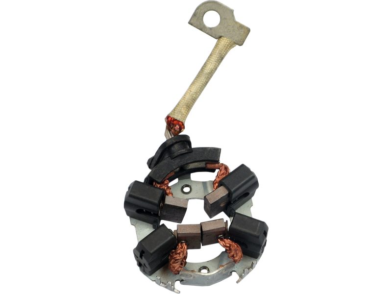 Starter motor brush holder