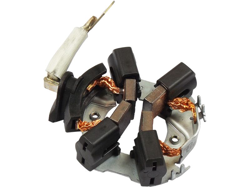 Starter motor brush holder