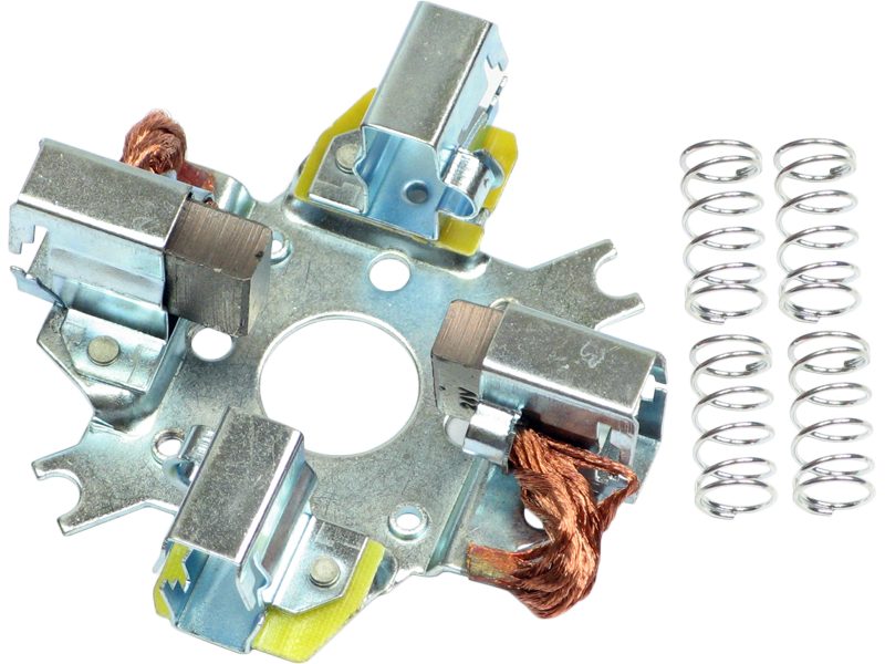 Starter motor brush holder