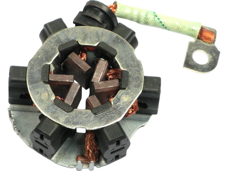 Starter motor brush holder