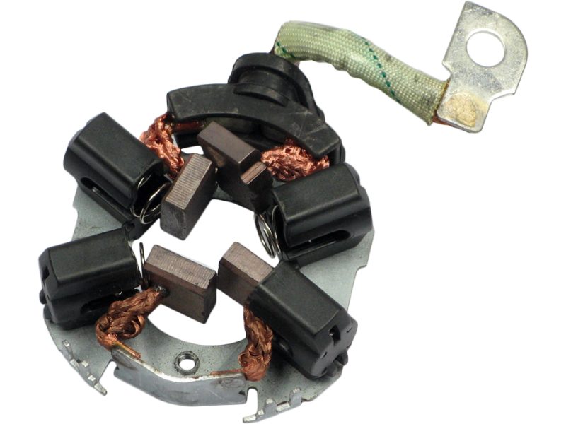 Starter motor brush holder