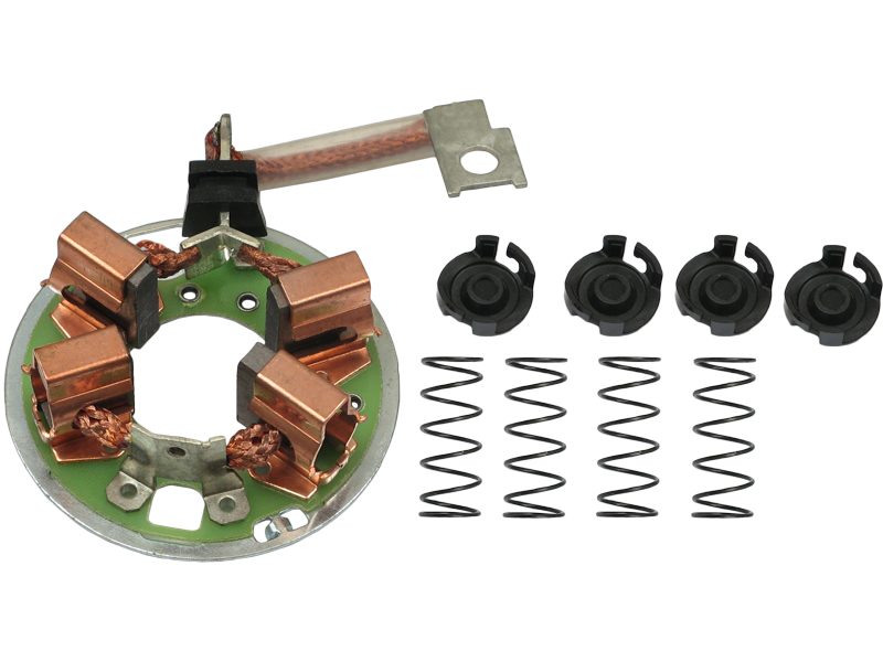 Starter motor brush holder