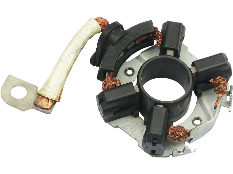 Starter motor brush holder