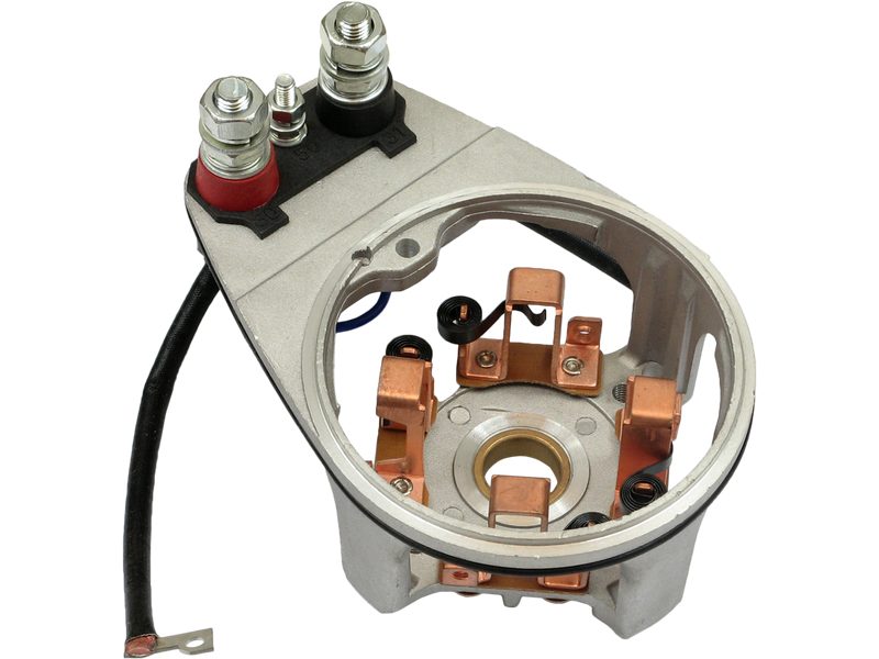 Starter motor brush holder