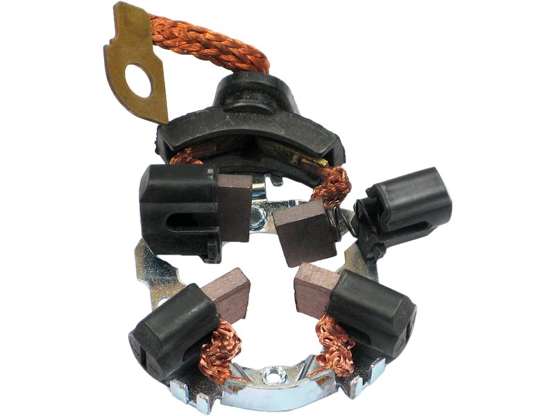 Starter motor brush holder