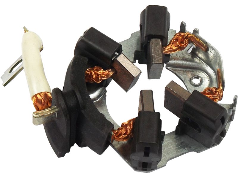 Starter motor brush holder