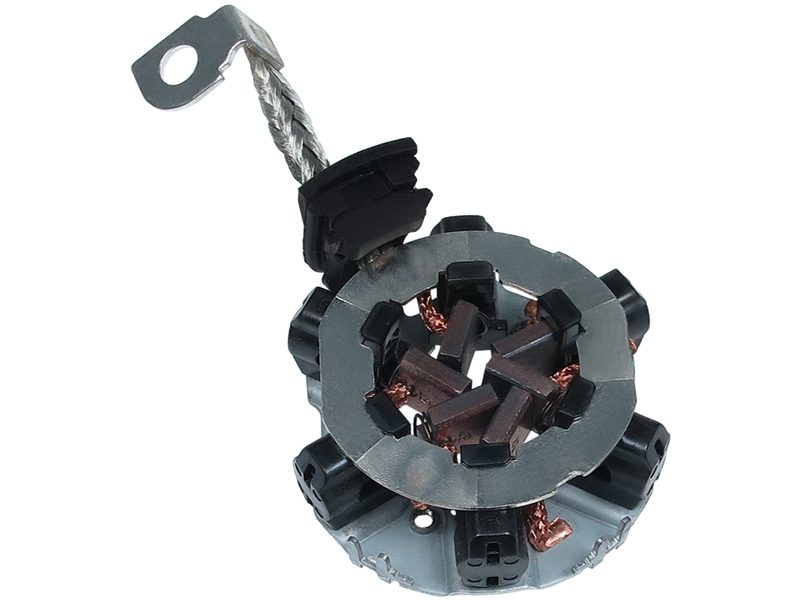 Starter motor brush holder