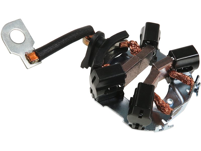 Starter motor brush holder