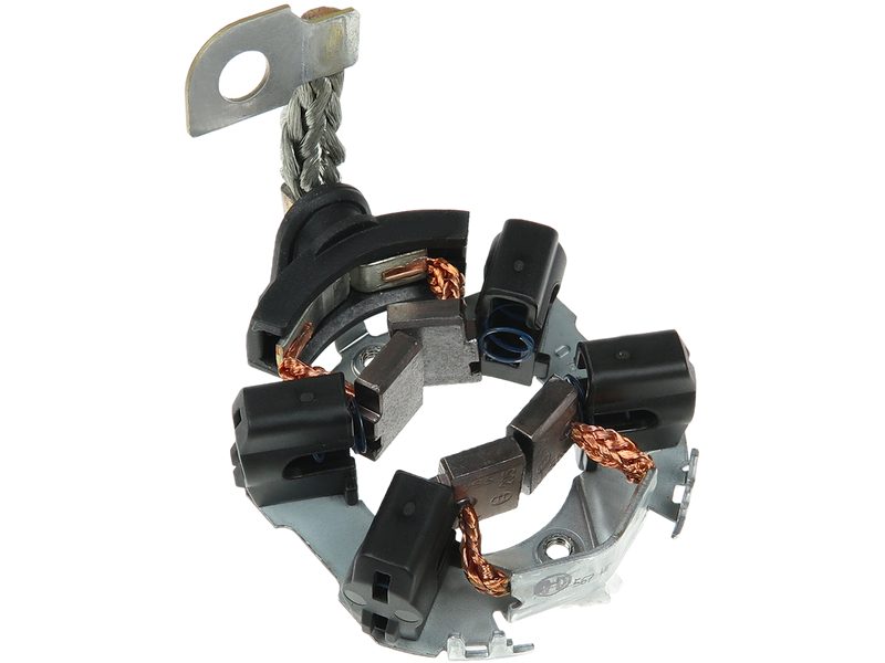Starter motor brush holder