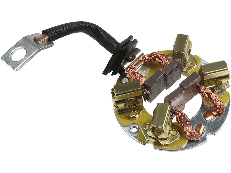 Starter motor brush holder