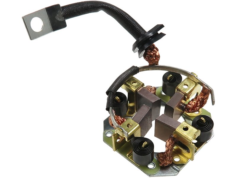 Starter motor brush holder