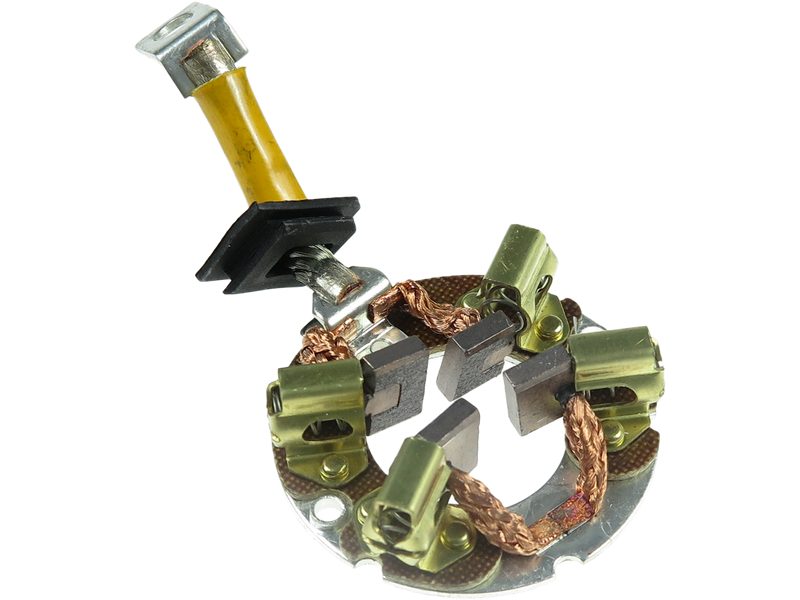 Starter motor brush holder