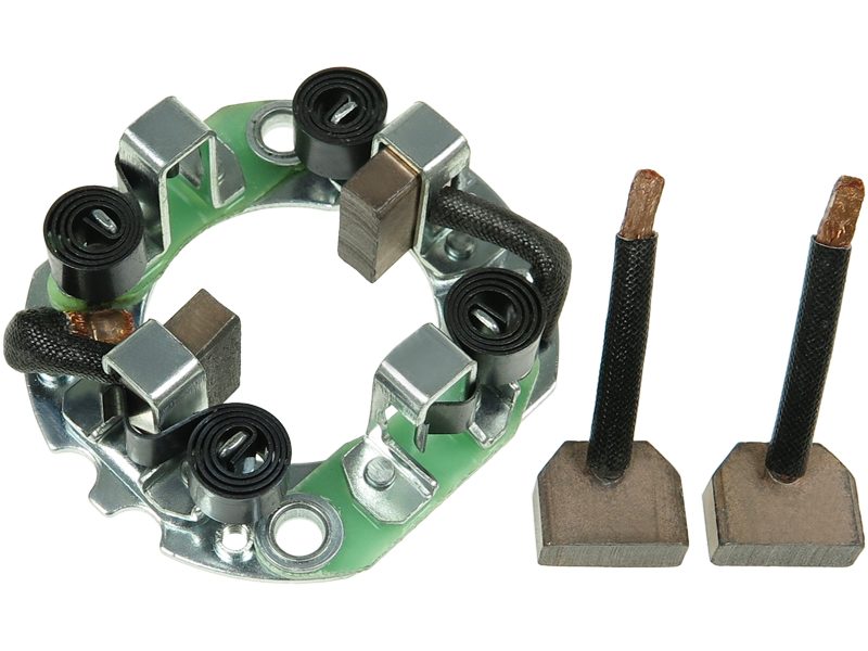 Starter motor brush holder