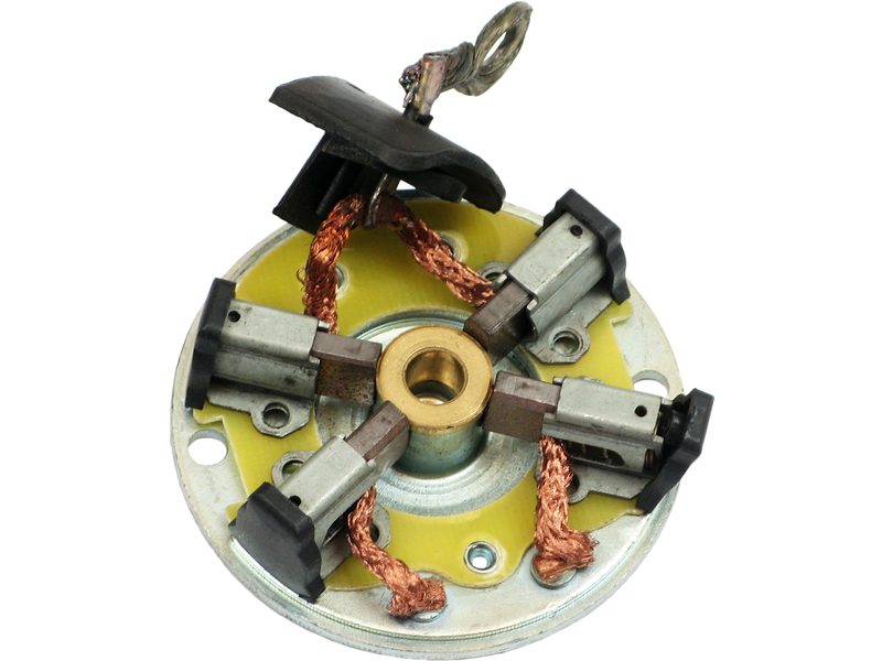 Starter motor commutator-side bracket