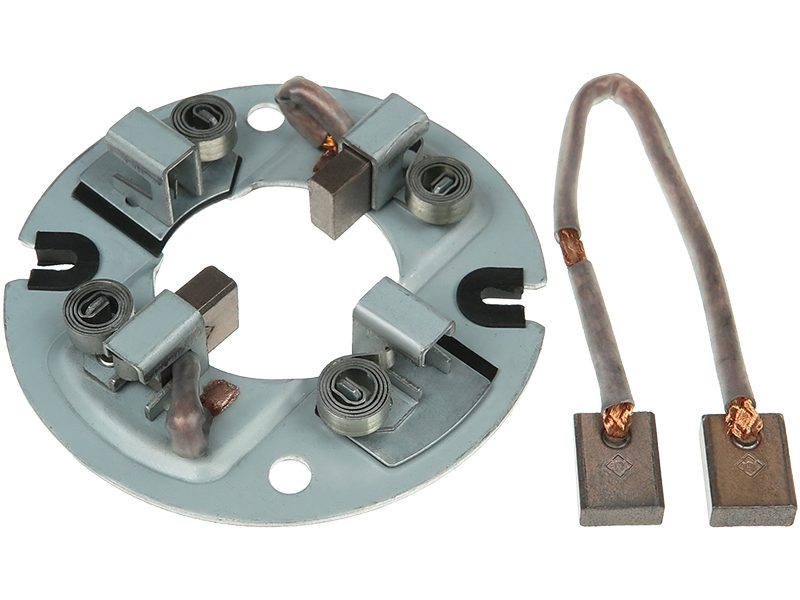 Starter motor brush holder