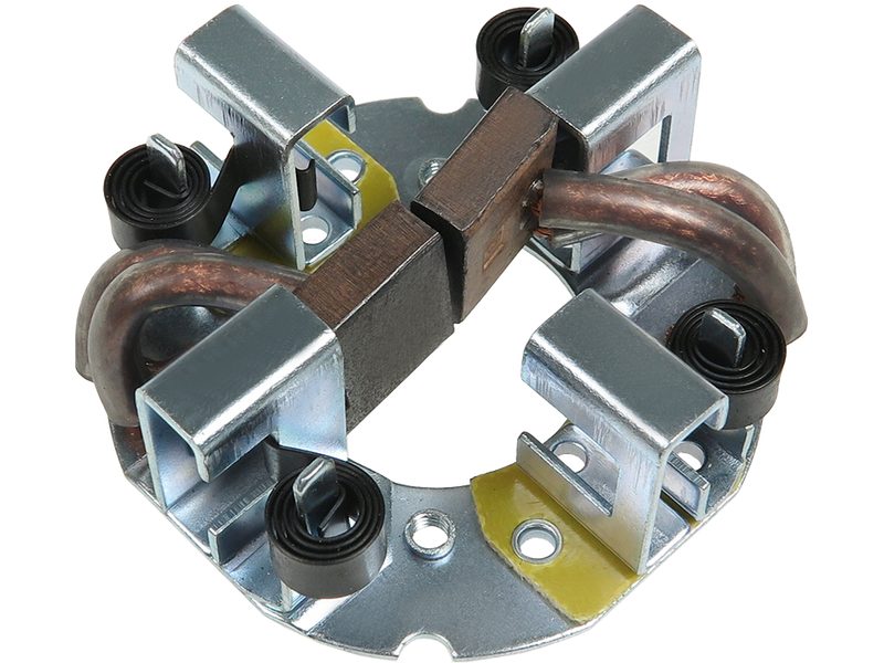 Starter motor brush holder