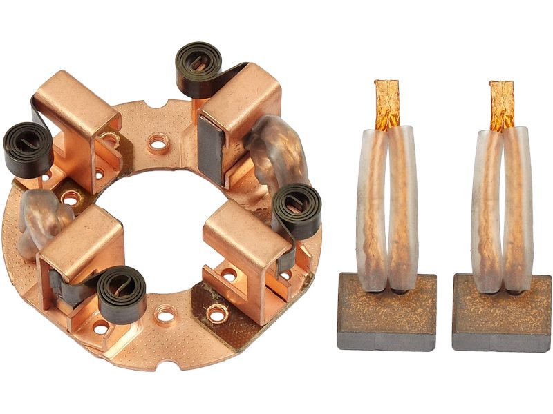 Starter motor brush holder