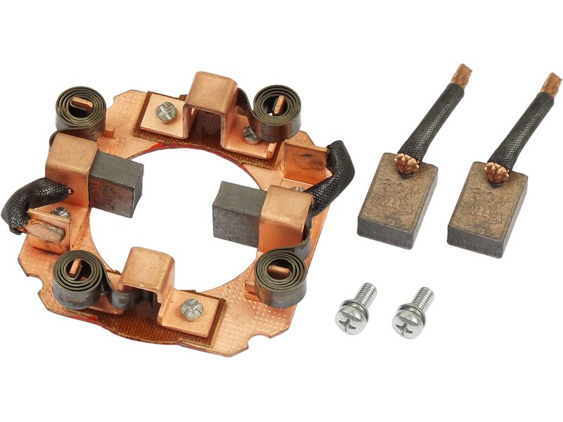 Starter motor brush holder