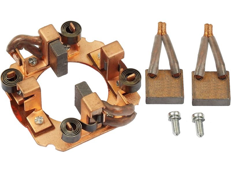 Starter motor brush holder