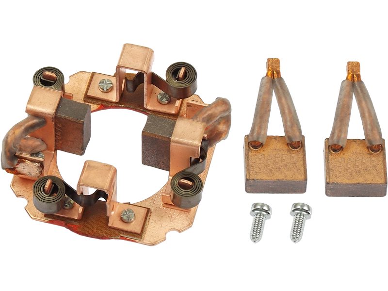 Starter motor brush holder