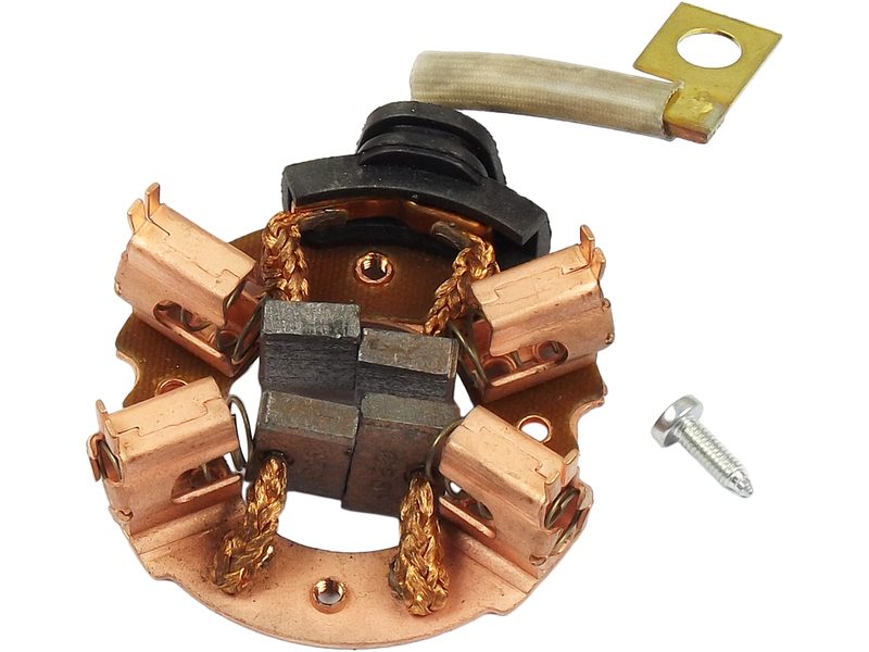 Starter motor brush holder