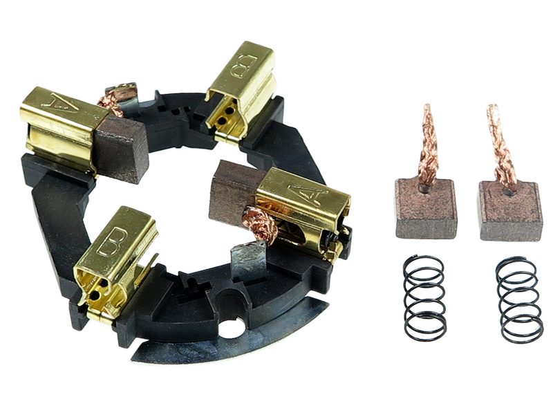 Starter motor brush holder