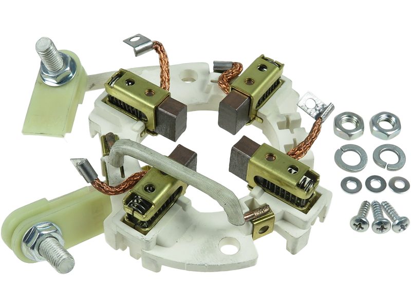 Starter motor brush holder