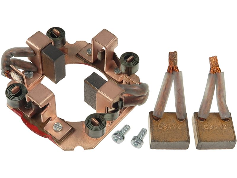 Starter motor brush holder