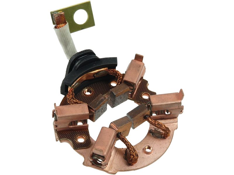 Starter motor brush holder