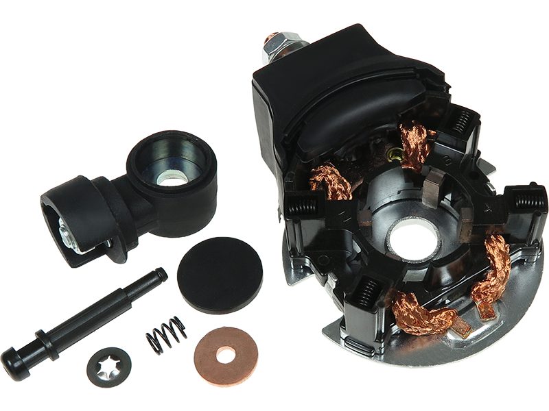 Starter motor brush holder