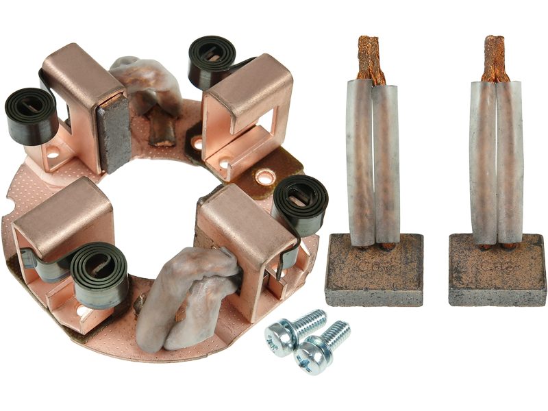 Starter motor brush holder