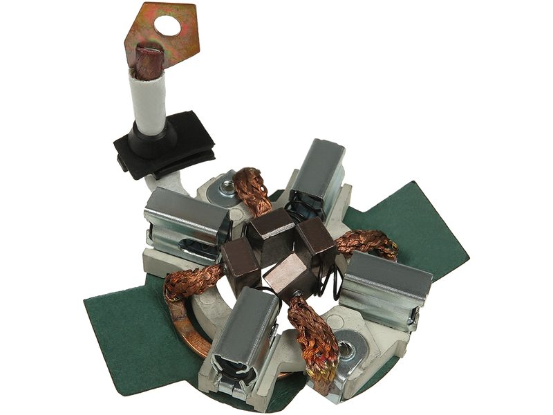 Starter motor brush holder