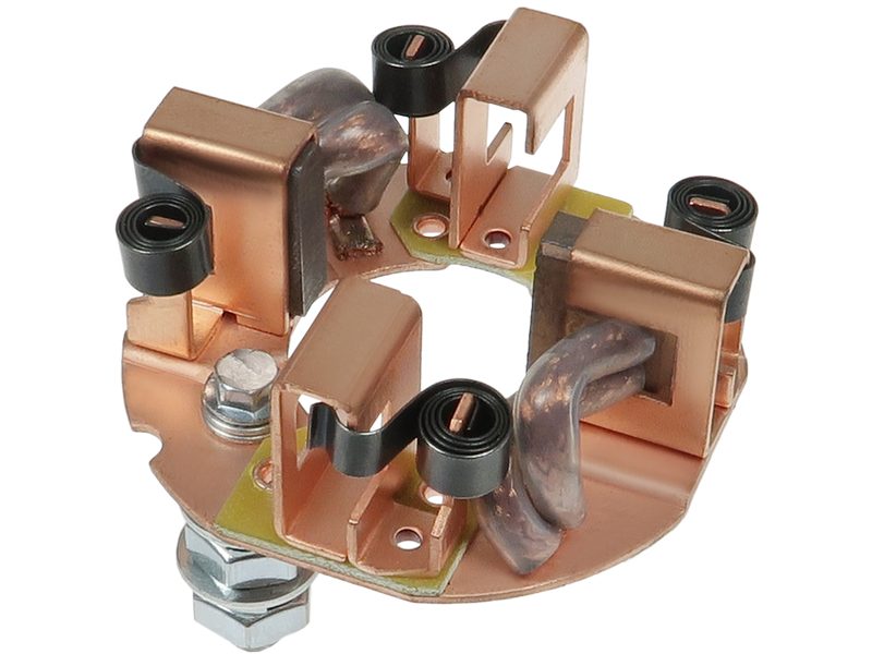 Starter motor brush holder