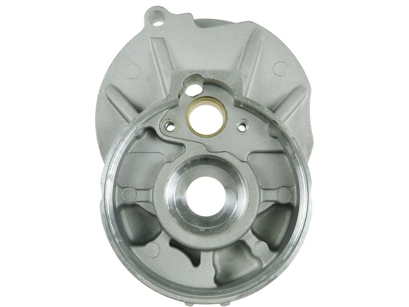 Starter motor pinion side mount