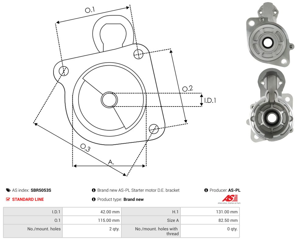 Starter motor brush holder ring