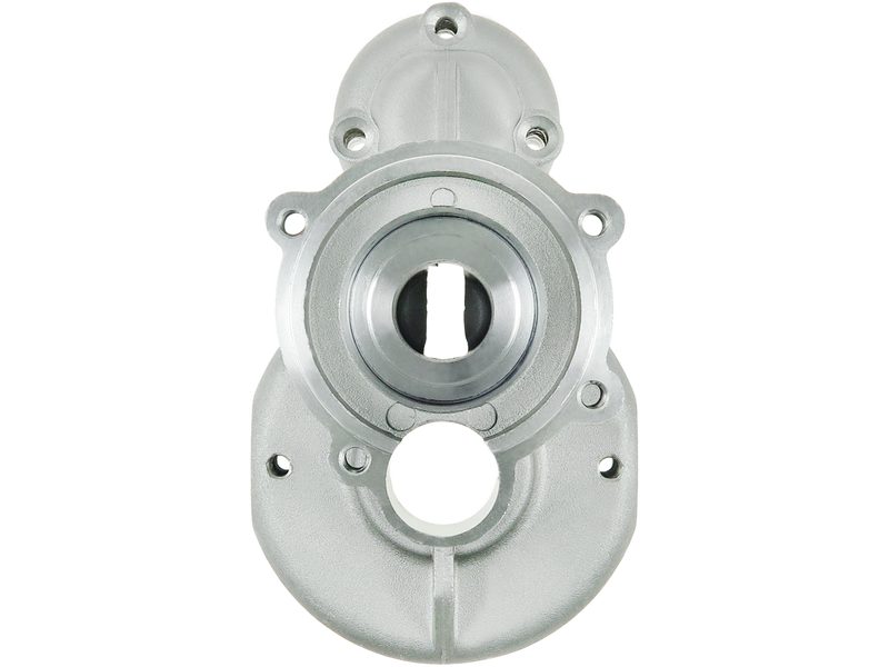Starter motor pinion side mount