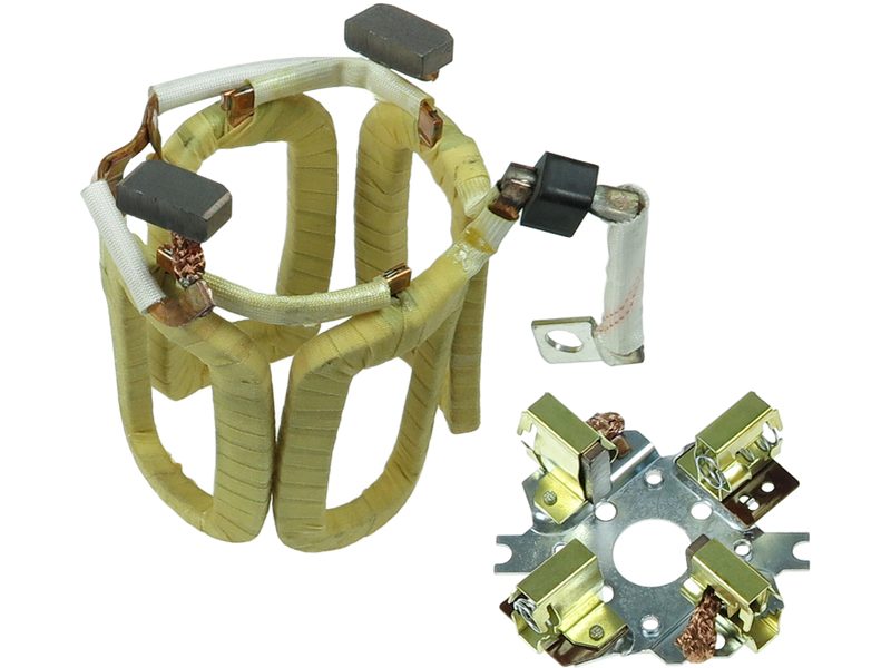 Starter motor brush holder