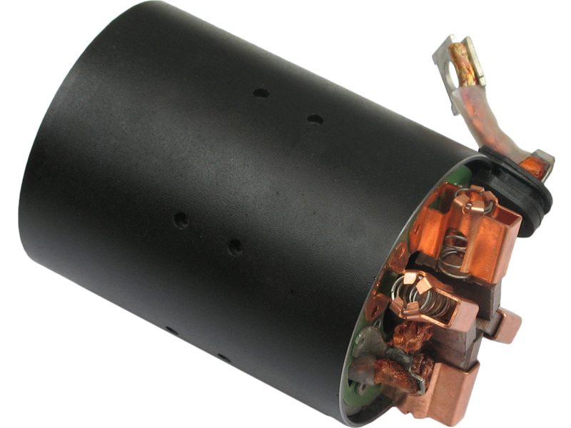 Starter motor brush holder