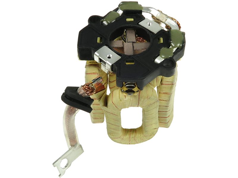 Starter motor brush holder