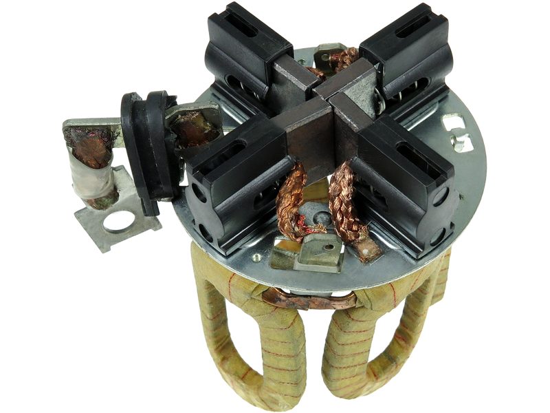 Starter motor brush holder