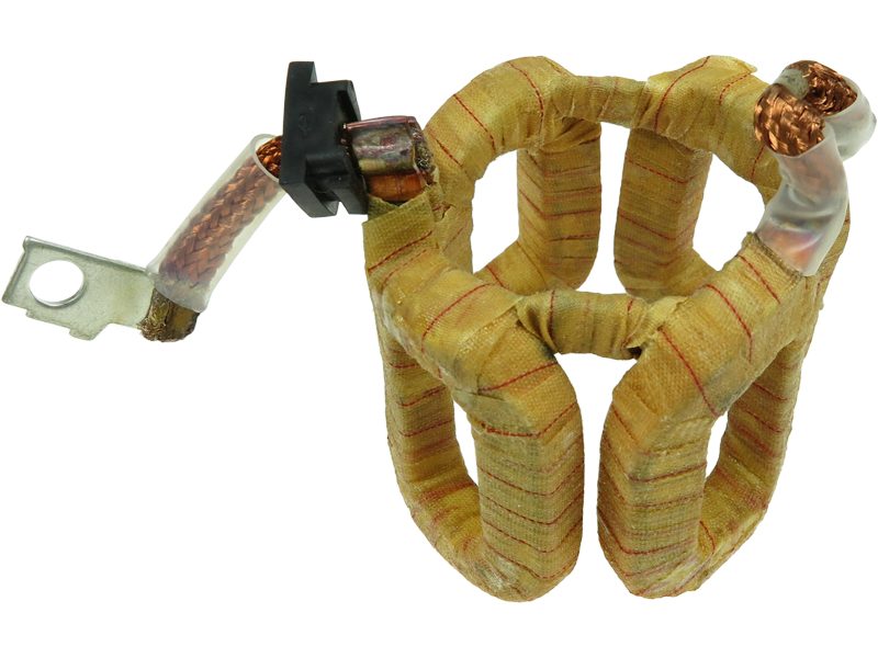 Starter motor field winding