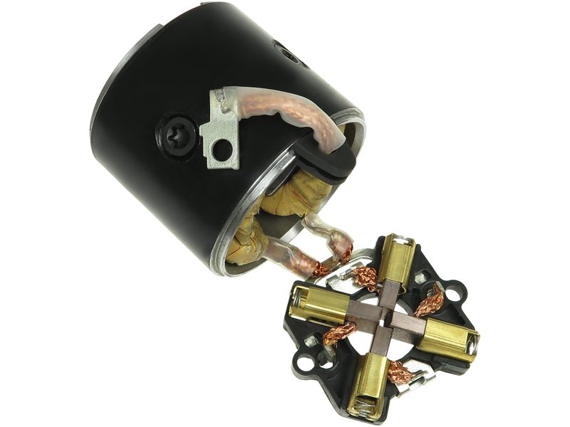 Starter motor brush holder
