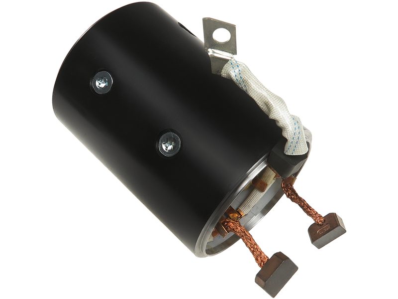 Starter motor housing with field winding