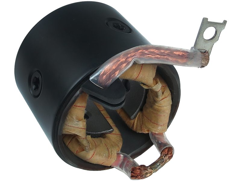 Starter motor housing with field winding