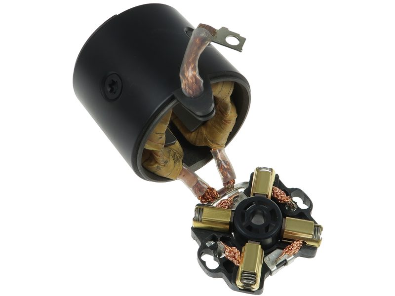 Starter motor brush holder